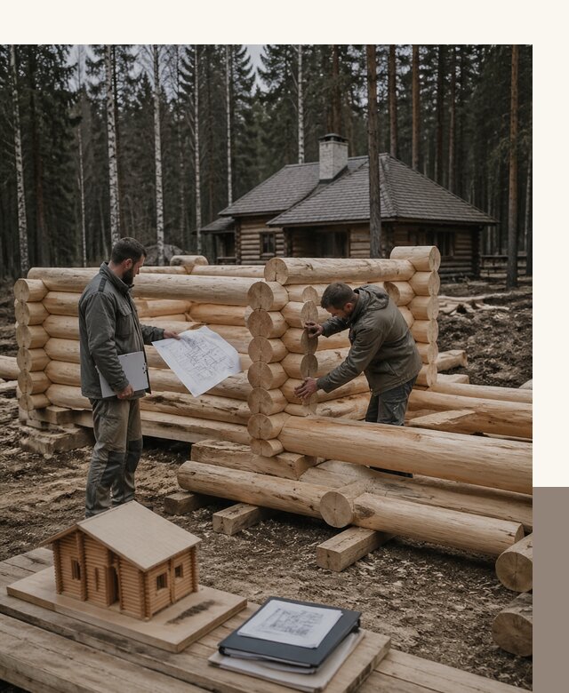 Проектирование и строительство домов из бревна в Шумерле